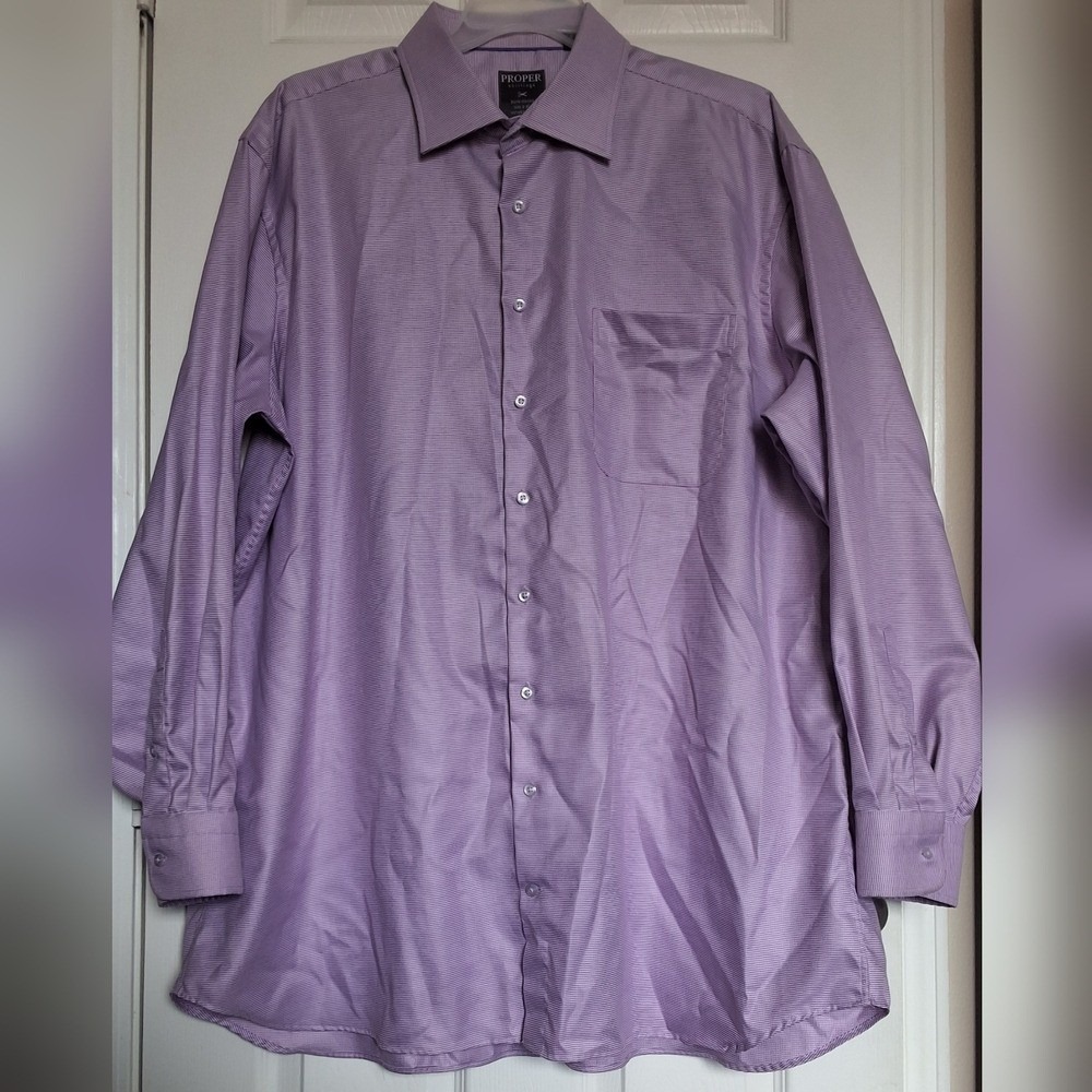 Proper shirting Cotton casual Button down size 19